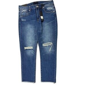 Numero Size 30 Womens Jeans Boyfriend Cotton Distress raw Hem Mid Rise